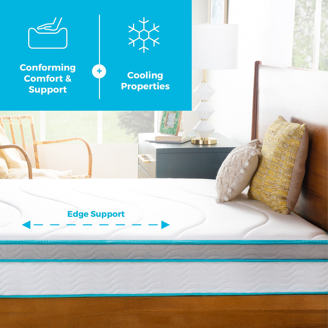 NEW LINENSPA TWIN 10 Inch Spring and Memory Foam Hybrid Mattress - Dual Layered - CertiPUR-US Certified - Medium Feel - Retail $166