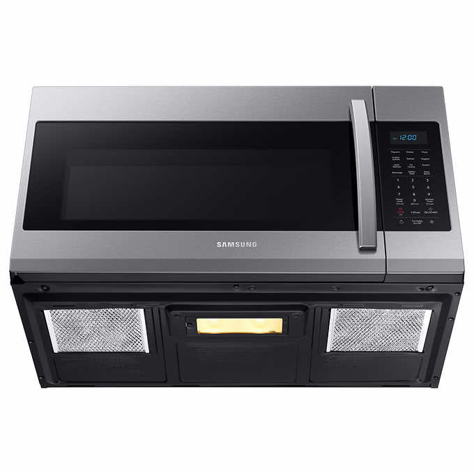 NEW w/ dmg - Samsung 1.9 Cu. Ft. Over-the-Range Microwave with Sensor Cook ME19R7041FS - Retail $340