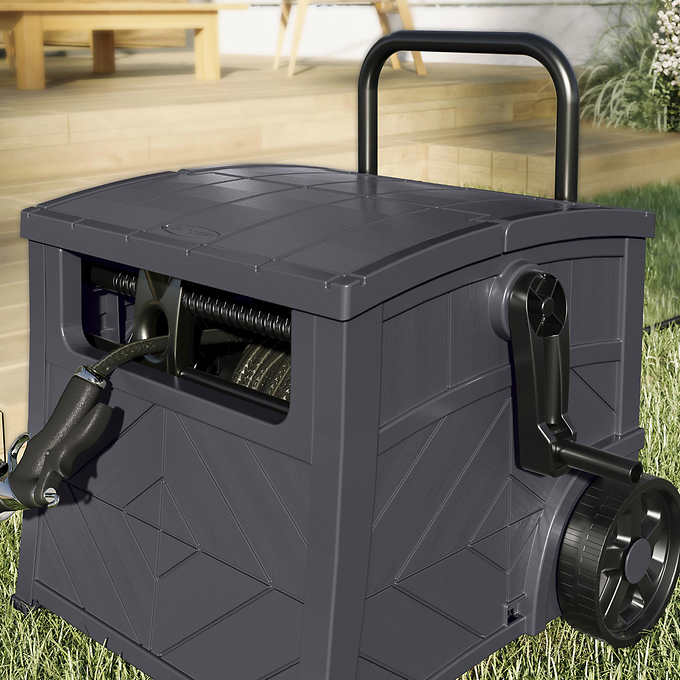 NEW - Suncast Smart Tube Hose Hideaway with Brass Connections