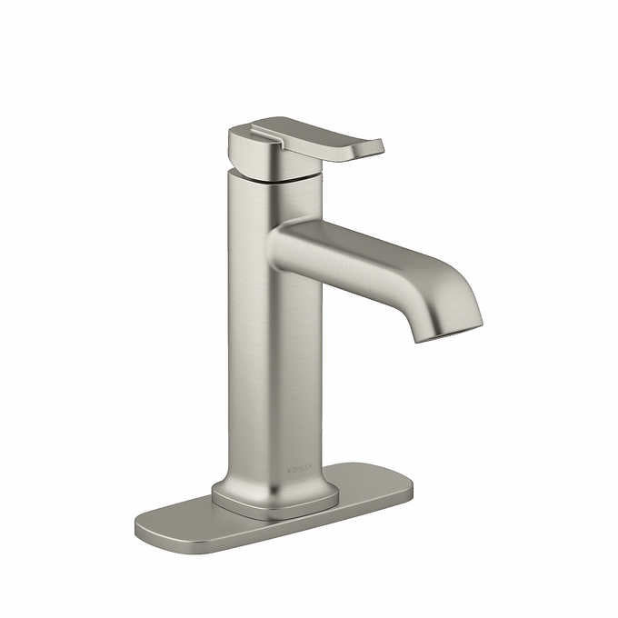 NEW - Kohler Cordate, Brushed Nickel Single-handle Bathroom Faucet