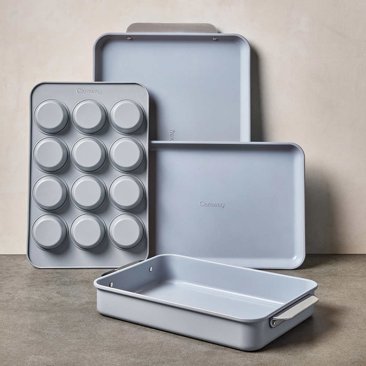 NEW - Costco - Caraway 4-piece Ceramic Non-Stick Bakeware Set - Retail $199