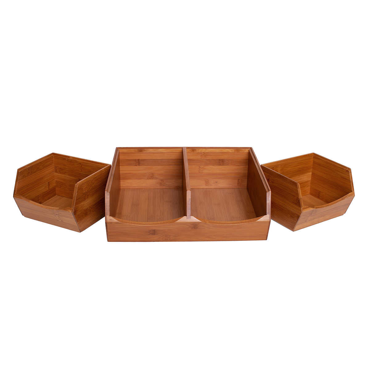 NEW - Seville Classics Stackable Bin Organizer, Set of 3 - Retail $24