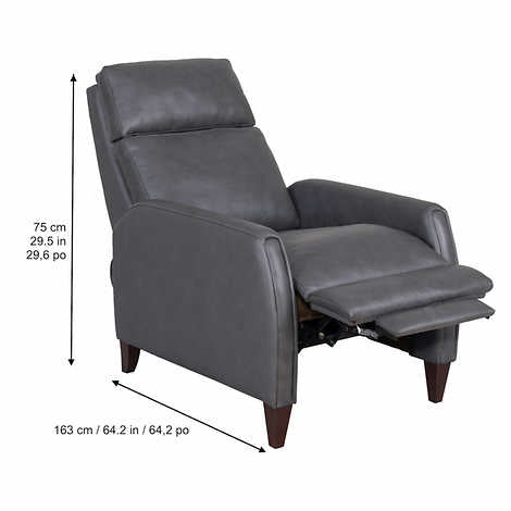 Costco - Decklyn Leather Pushback Recliner - Retail $599
