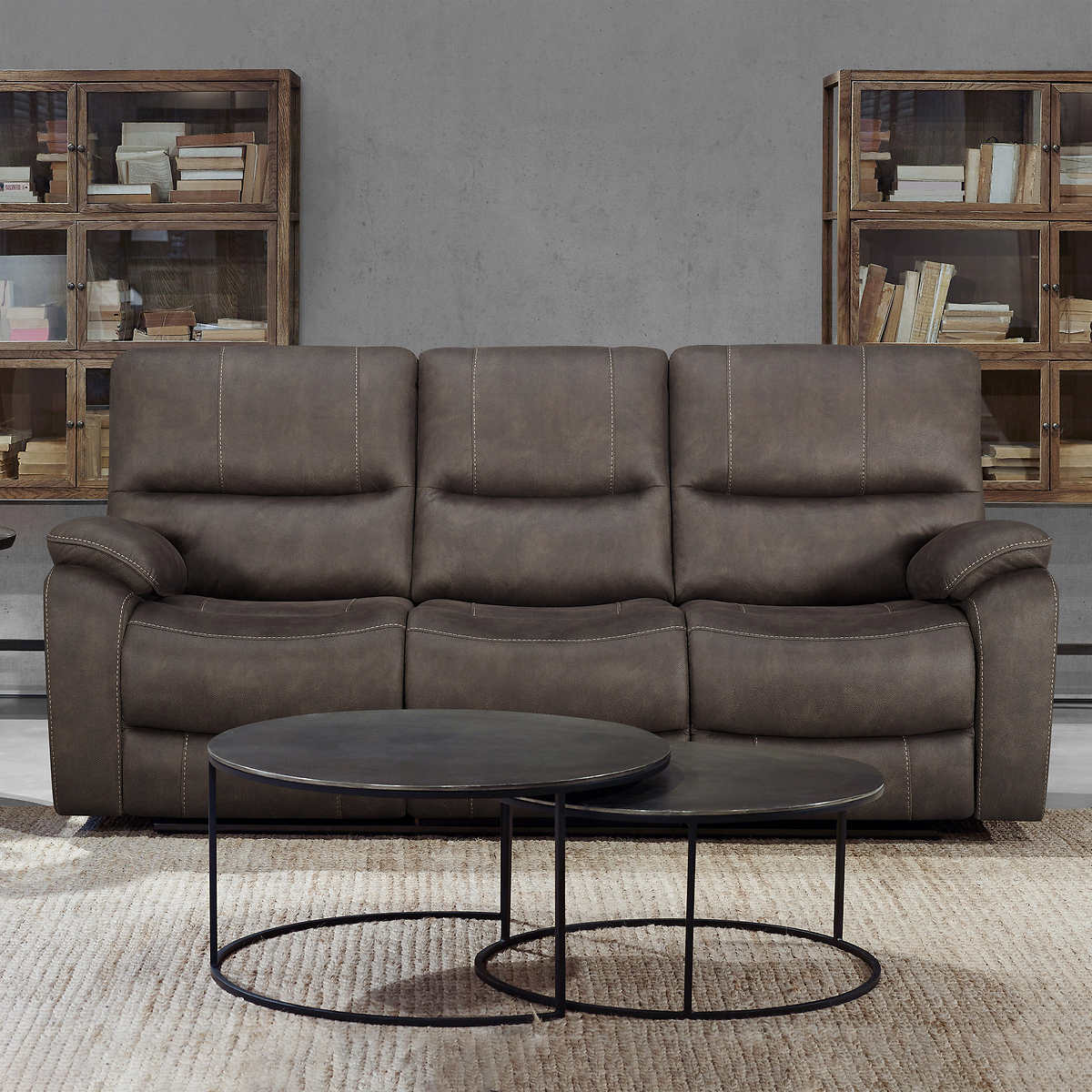 NEW - Costco - Barcalounger Henley Fabric Manual Reclining Sofa - Retail $1199