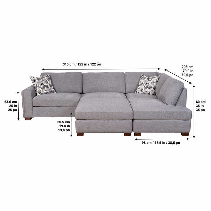 Costco - Maycen Fabric Sectional, Right Facing - Retail $1999