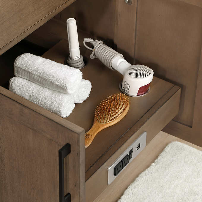 NEW - Costco - OVE Decors 72" Alonso Bath Vanity in Brown - Retail $1999