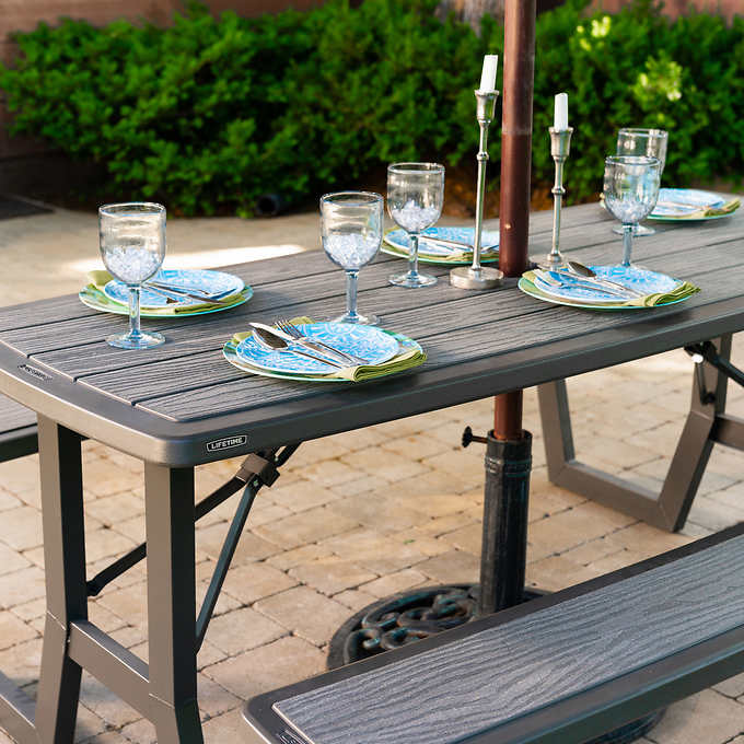 Lifetime Commercial 6ft Folding Picnic Table - Retail $259