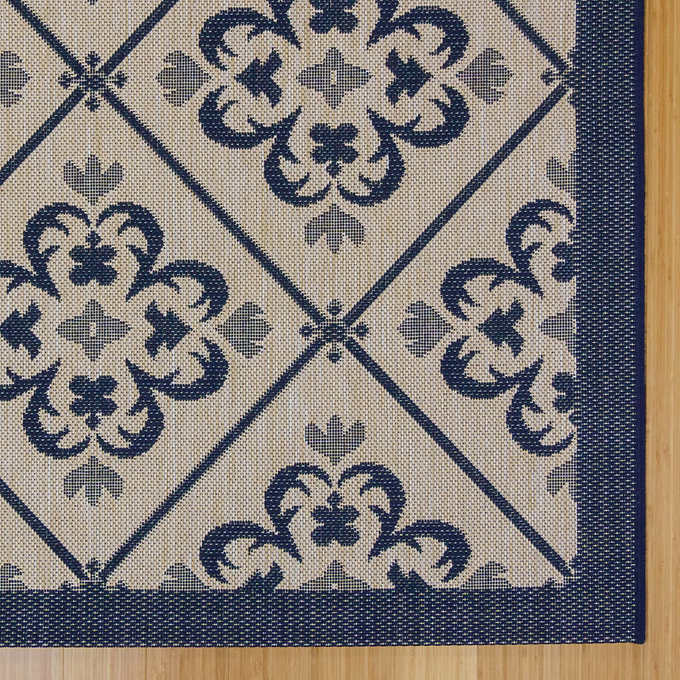 NEW - Costco - Naples Indoor/Outdoor Area Rug, Bronte, 5' 3" x 7' - Retail $99