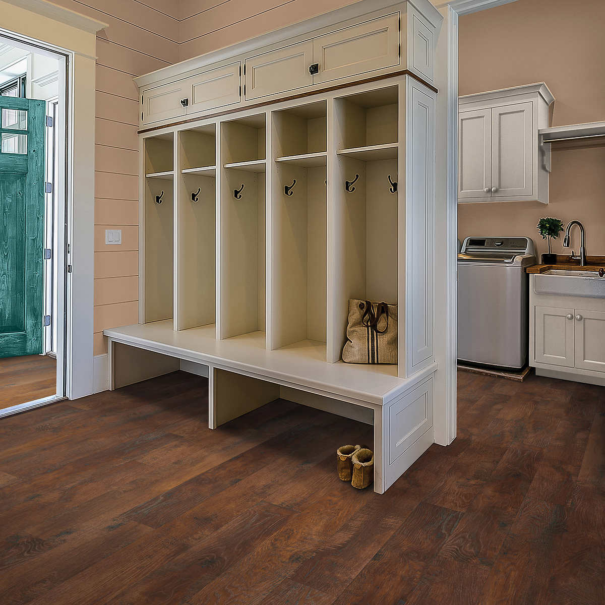 6 Boxes - Mohawk Home - BARCLAY OAK - Waterproof Laminate Flooring Featuring CleanProtect 12MM Thick (10MM Plank + 2MM Attached Pad) - Retail $282