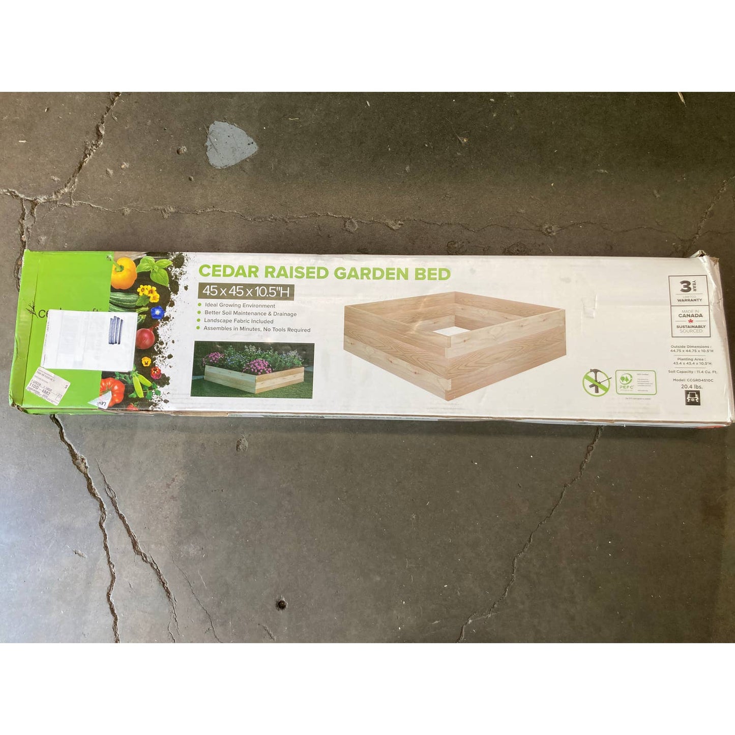 NEW - Costco - CedarCraft Cedar Raised Garden Bed - Retail $99