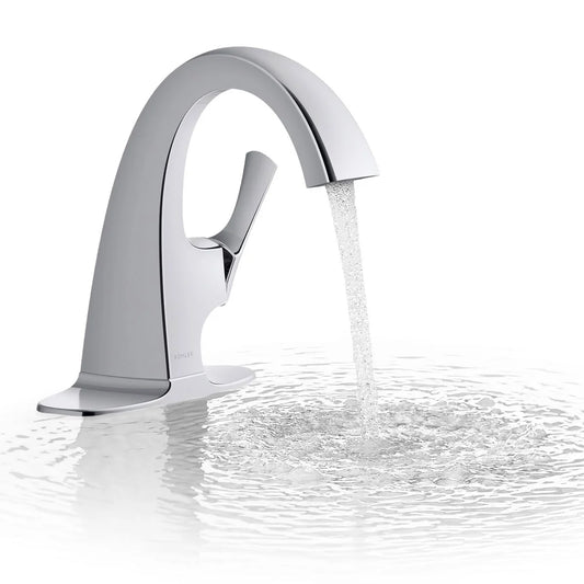 NEW - Kohler Transitional Chrome Single Hole Bathroom Faucet - Retail $99