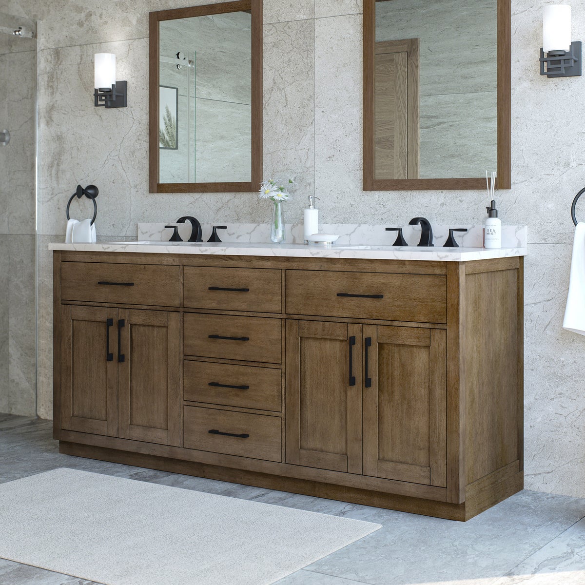 OVE Decors 72" Alonso Bath Vanity in Brown