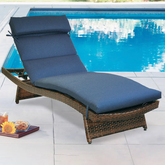 NEW - Peak Season Blue Outdoor Chaise Cushion, 2-pack - Retail $219