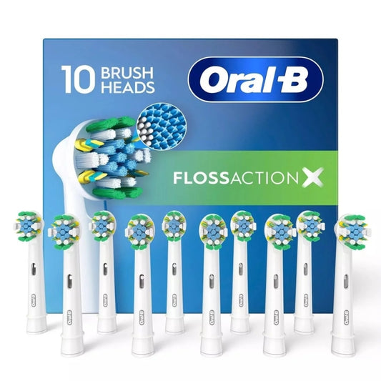 NEW - Oral-B CrossAction Replacement Brush Heads with Bacterial Protection (10-Count) - Retail $54