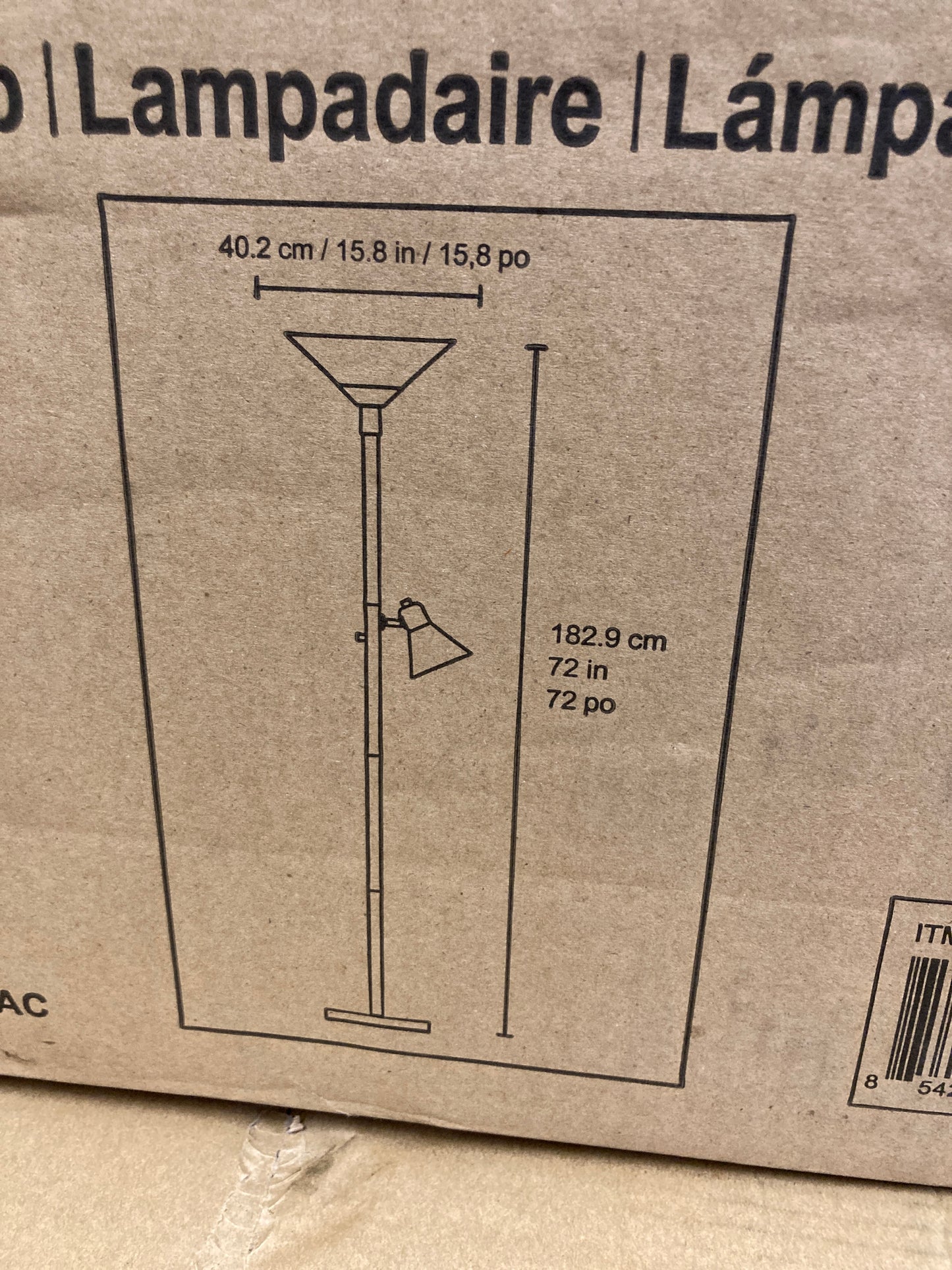 Costco - Torchiere Floor Lamp with Reading Light - Retail $84 Default Title
