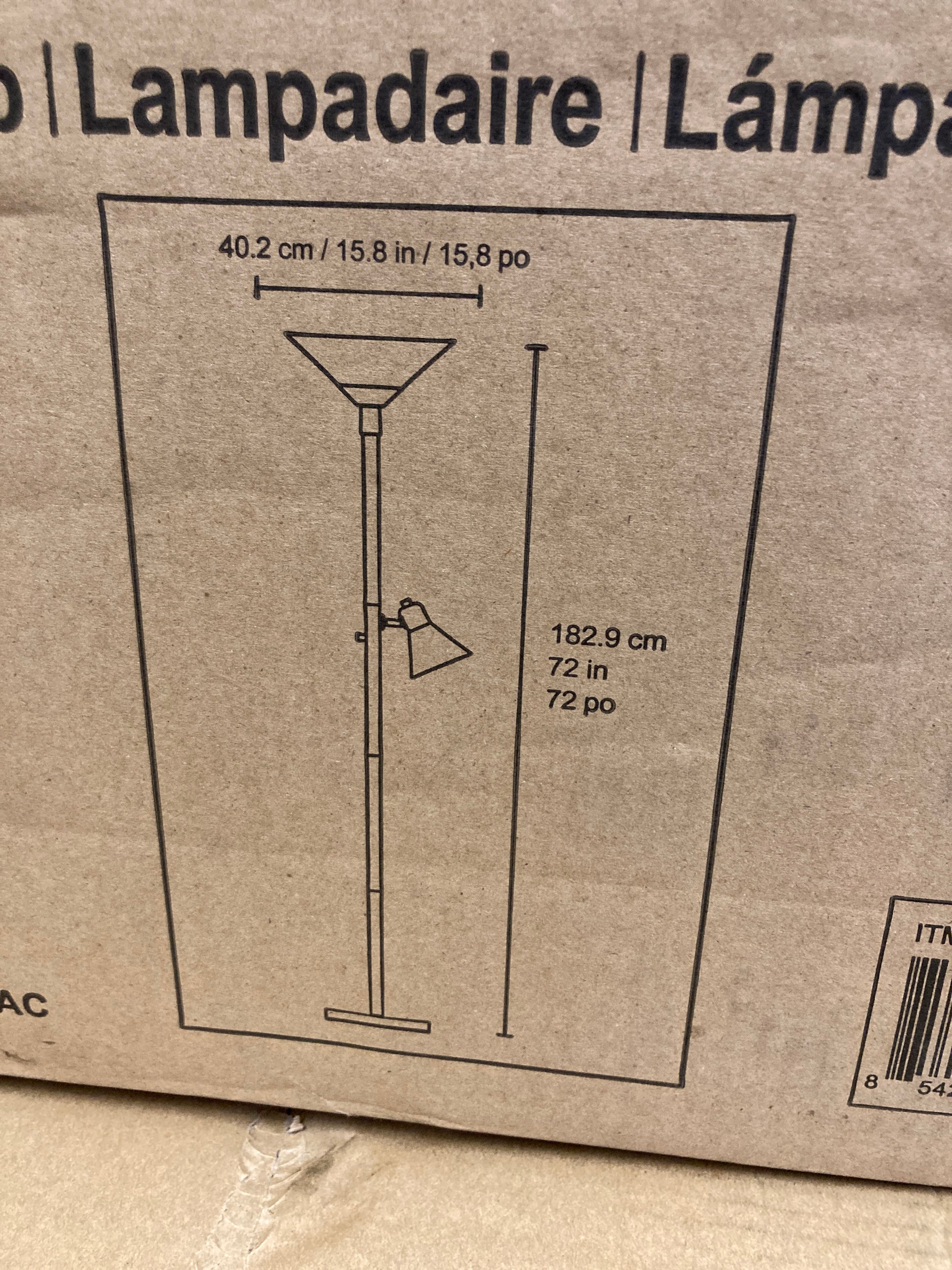 Costco - Torchiere Floor Lamp with Reading Light - Retail $84 Default Title