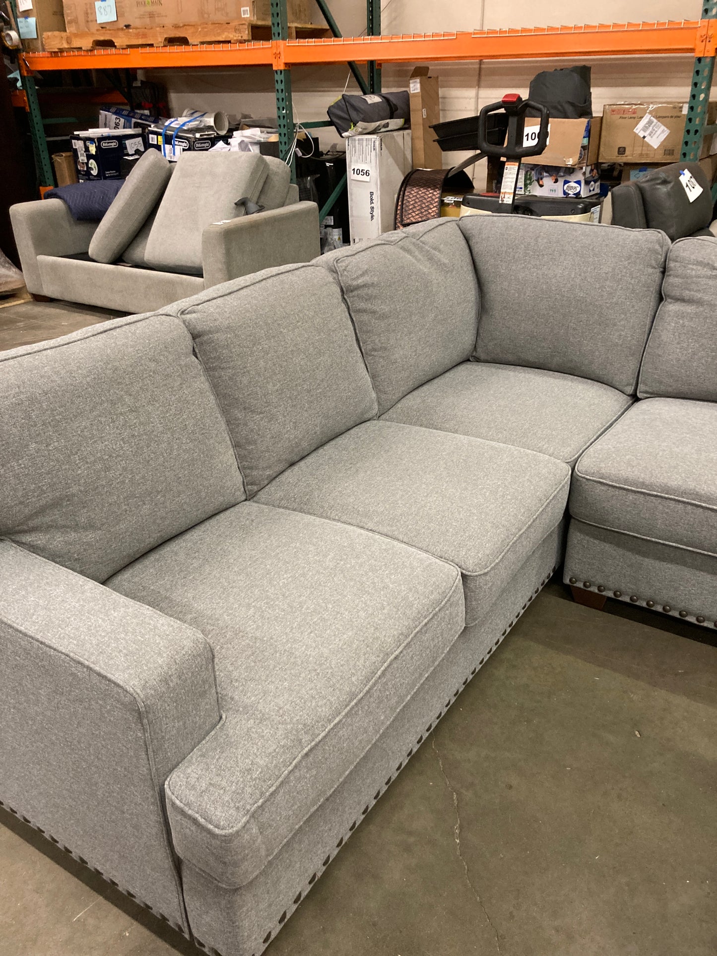 Costco - Thomasville Emilee Fabric Sectional with Storage Ottoman - Retail $1499 Default Title