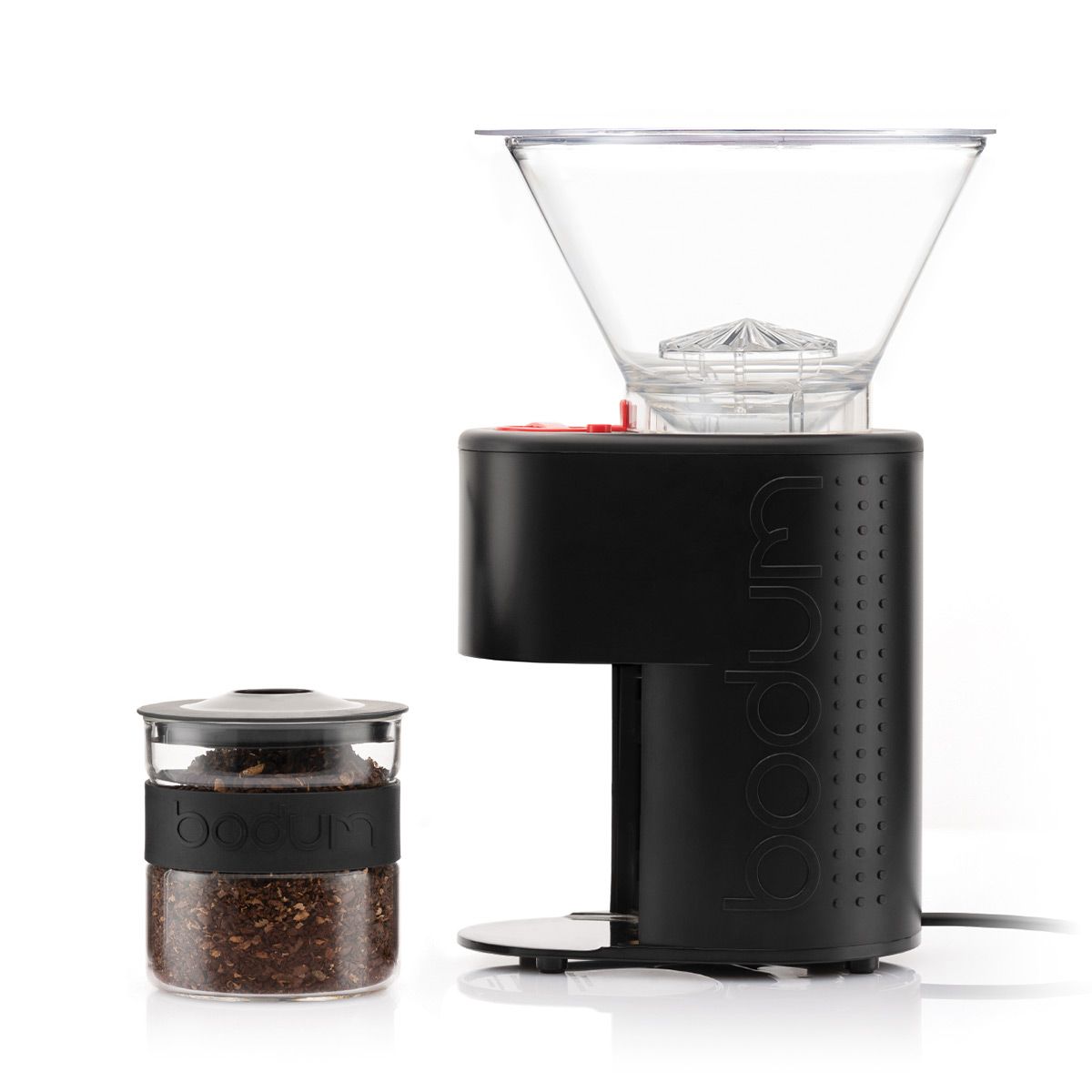 NEW - Bodum electric coffee grinder with glass catcher - Retail $90