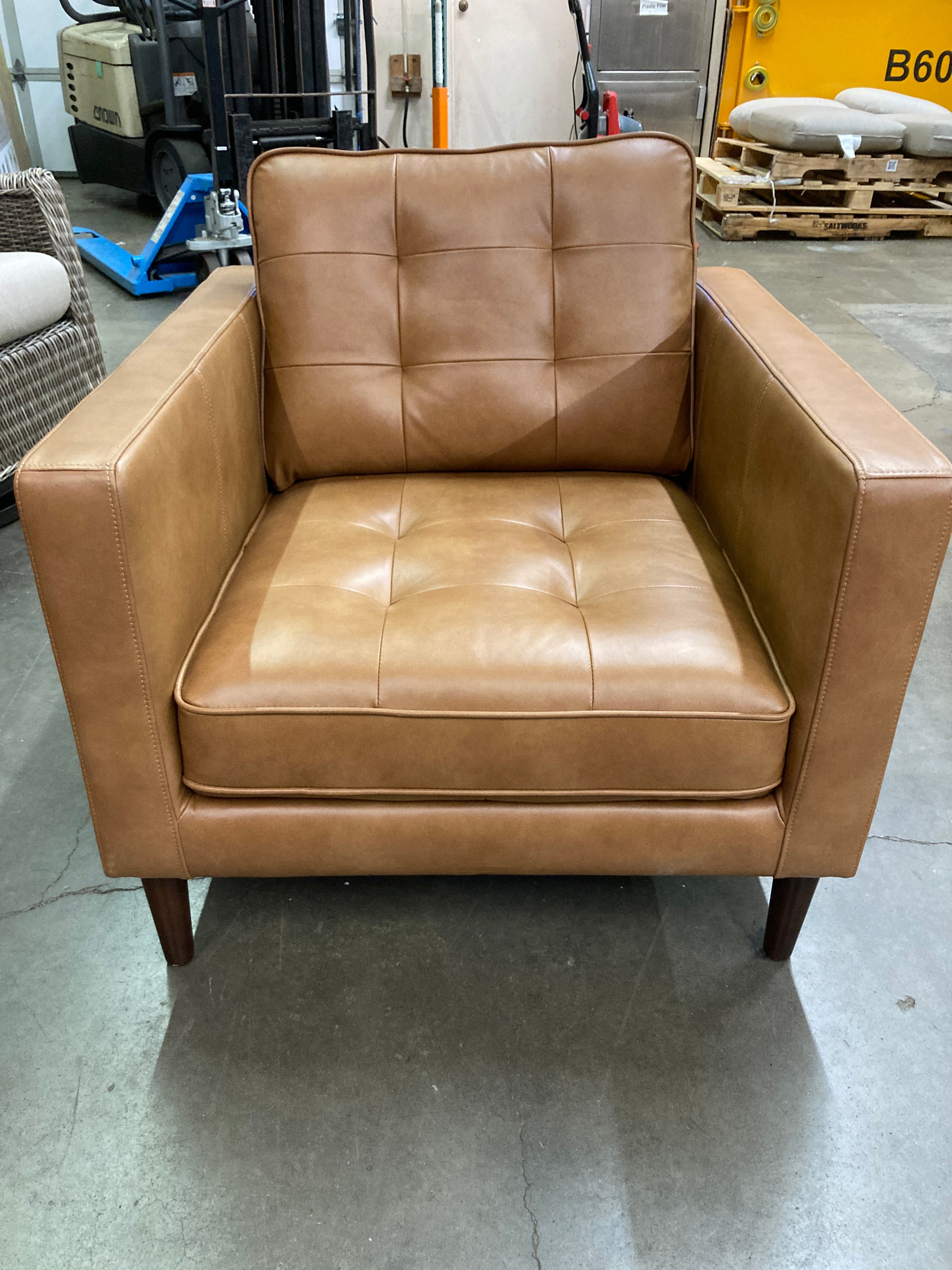 Harstine leather online chair