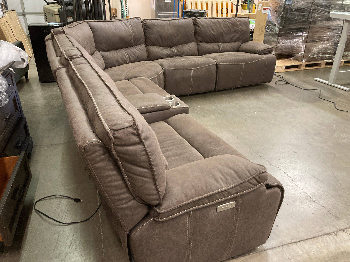 Costco - Bailey Fabric Power Reclining Sectional - Retail $1499 Default Title