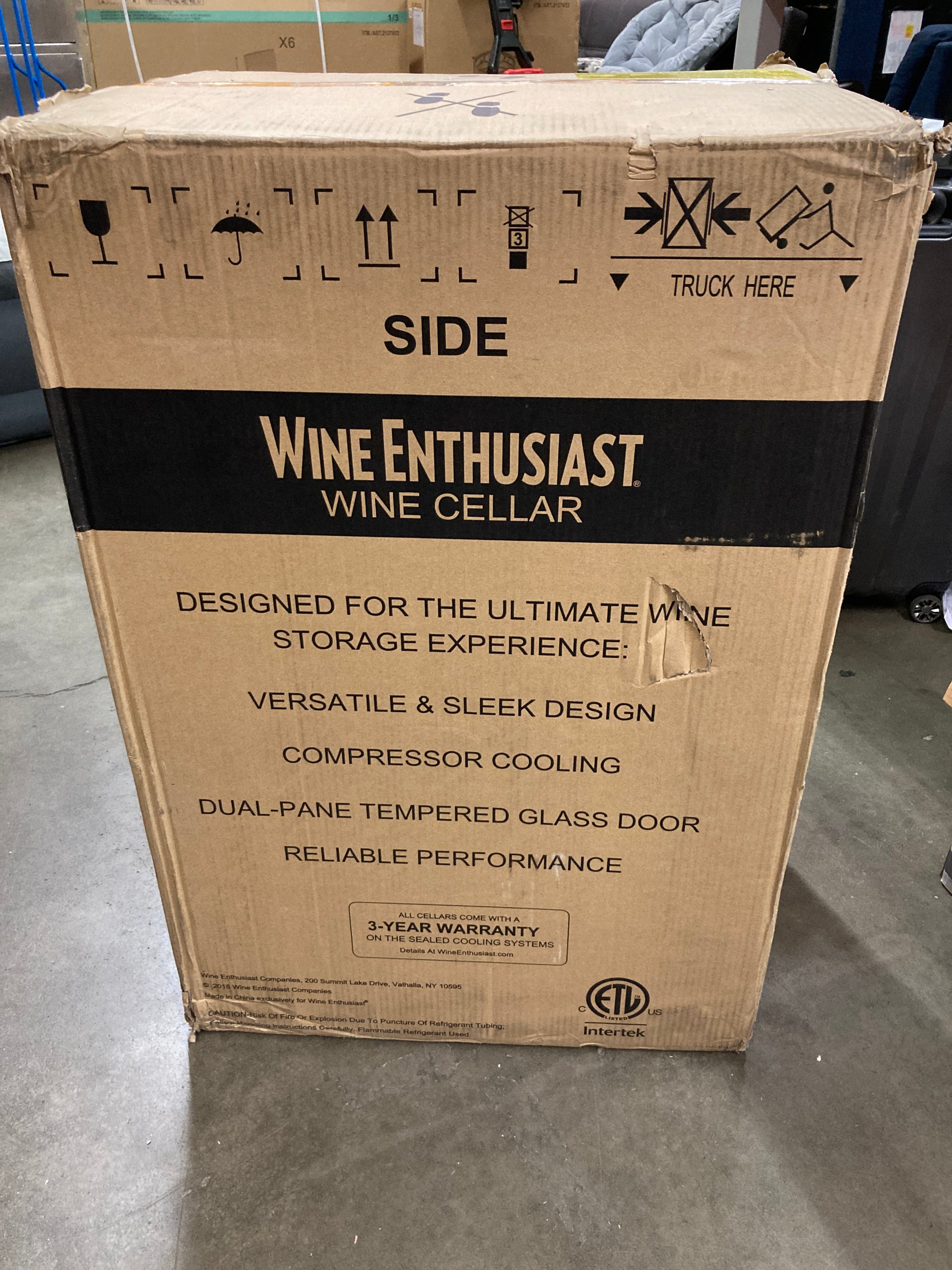 Wine Enthusiast 18 Bottle Single Zone Compressor Wine Cooler - Retail $349 Default Title