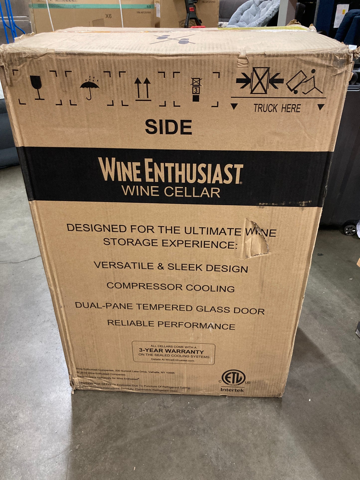 NEW - Wine Enthusiast 18 Bottle Single Zone Compressor Wine Cooler - Retail $349 Default Title