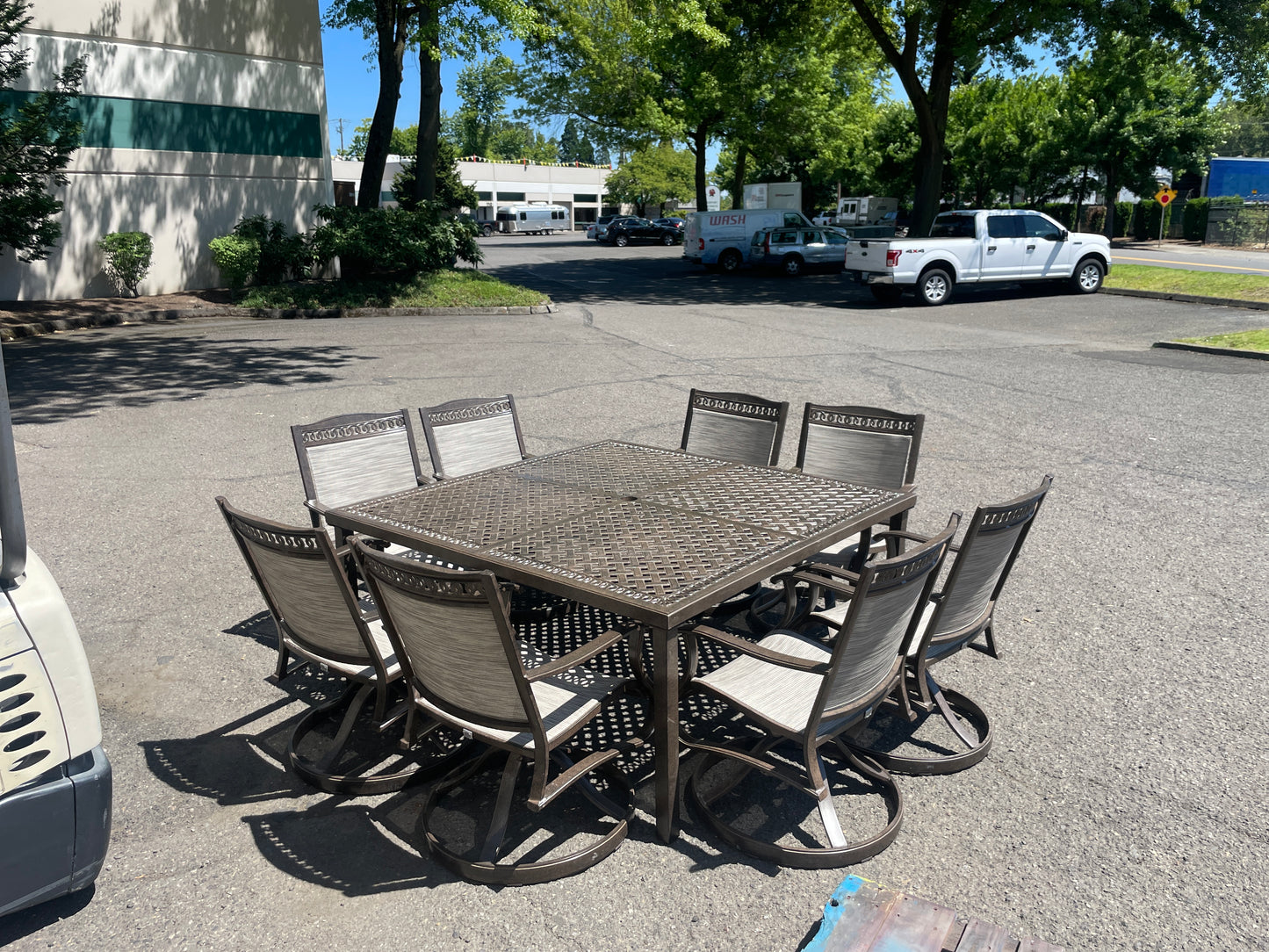 Costco - Agio Cullman 9-piece Sling Outdoor Patio Dining Set - Retail $2499 Default Title