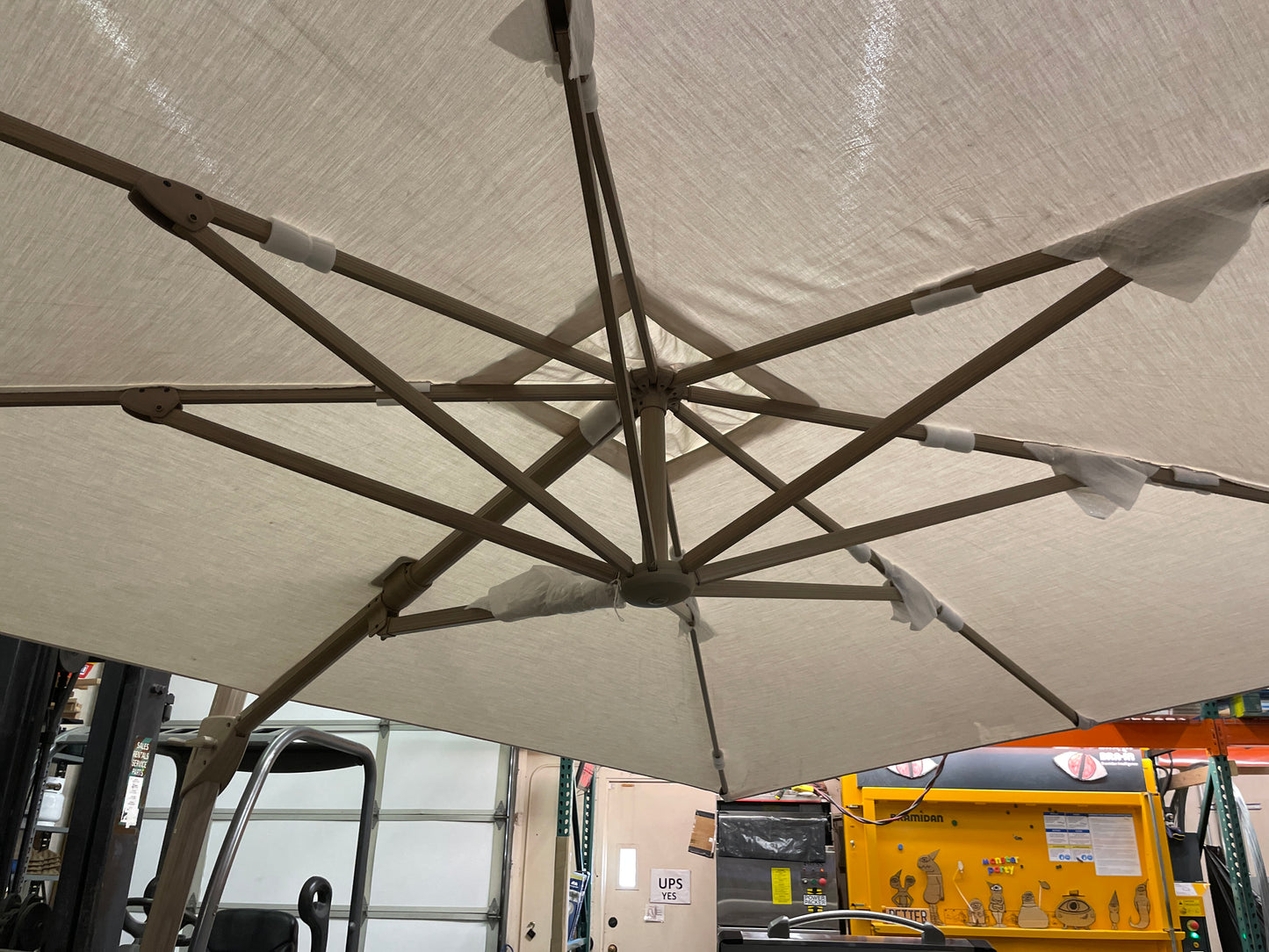 Costco - 10' x 13' Wood-Look Seasons Sentry Cantilever Umbrella - Retail $699 Default Title