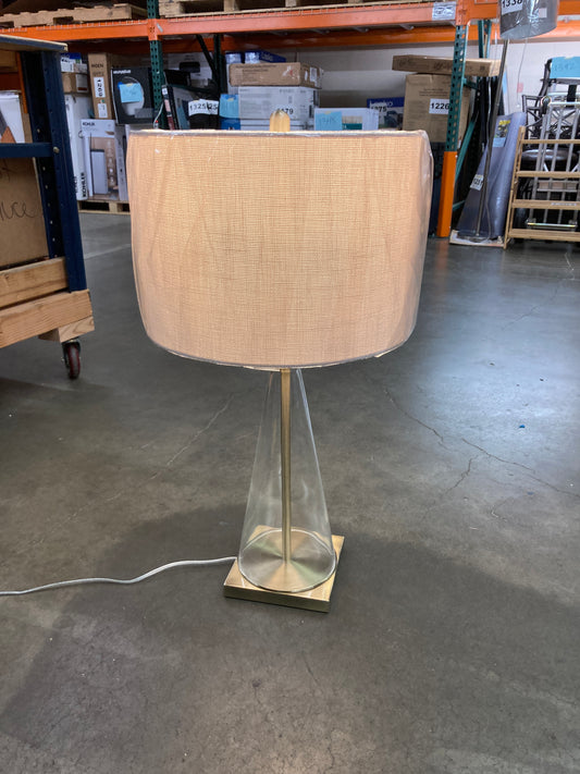 Costco - Villenova Glass Table Lamp Gold - Retail $74 Default Title