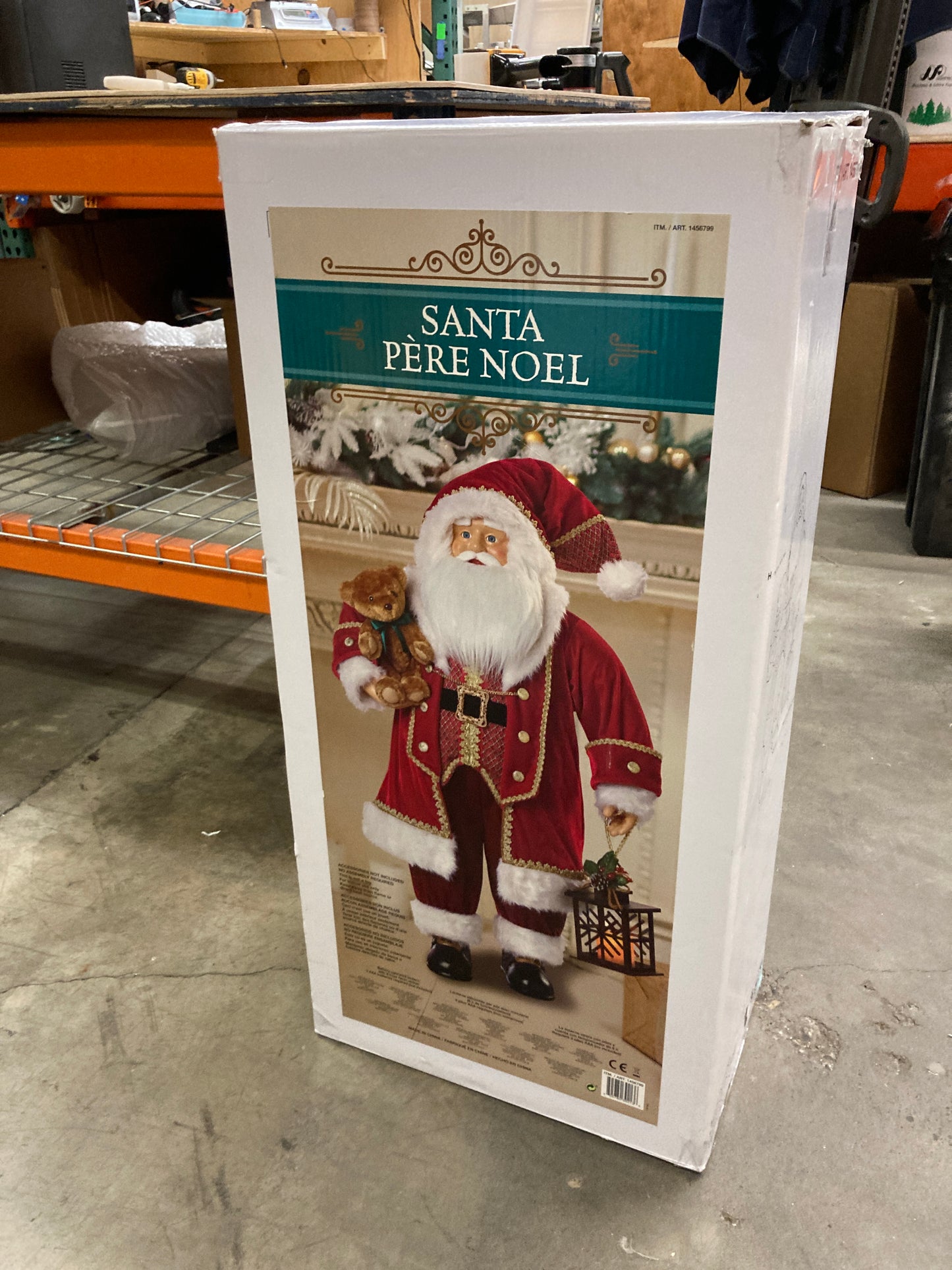 Costco - 36" Fabric Santa With Lantern - Retail $49 Default Title
