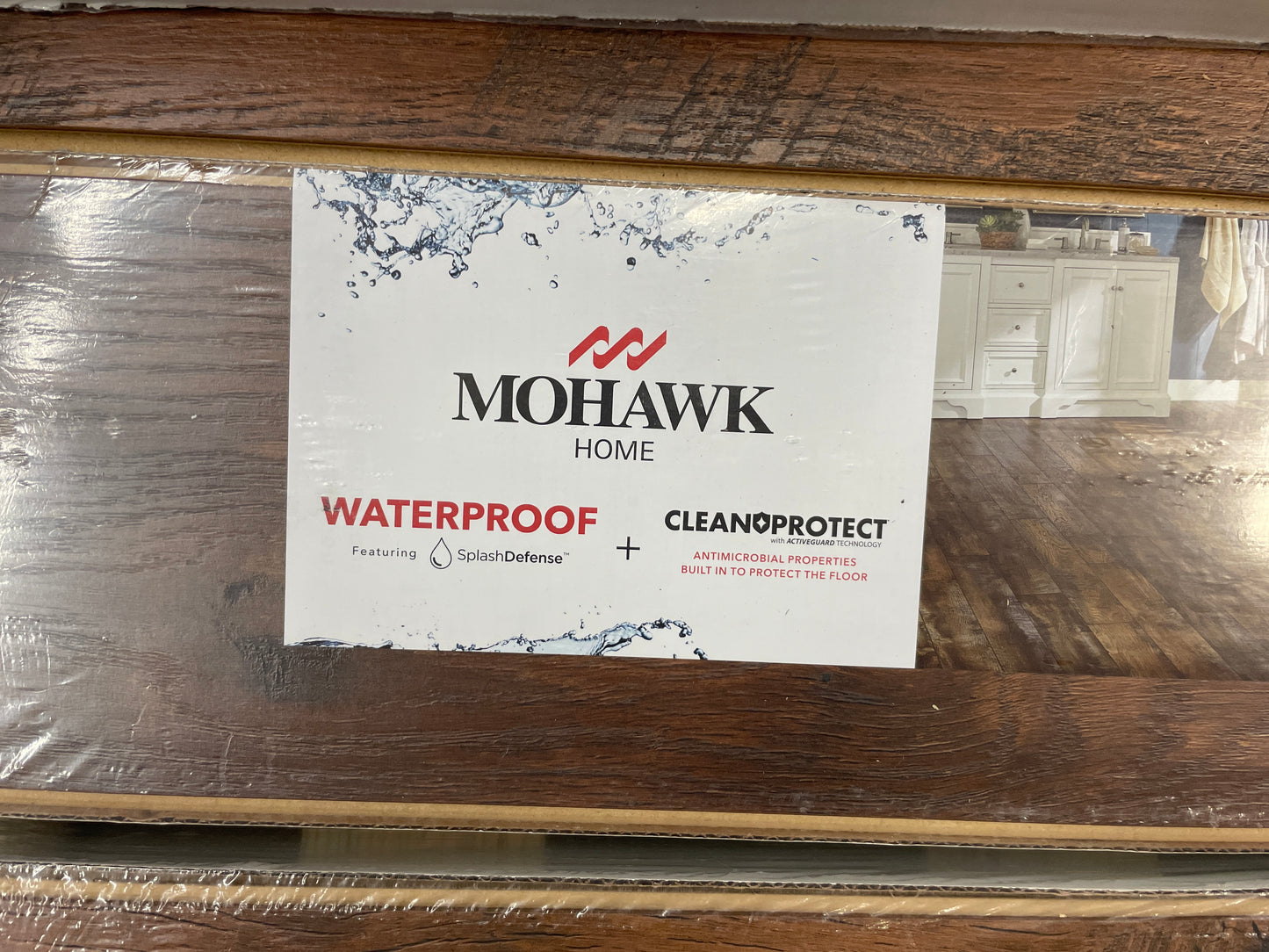 6 Boxes - Mohawk Home - BARCLAY OAK - Waterproof Laminate Flooring Featuring CleanProtect 12MM Thick (10MM Plank + 2MM Attached Pad) - Retail $282