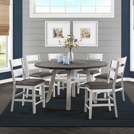 With Damage - Ashlyn 7-piece Square to Round CH Dining Set - Retail $899