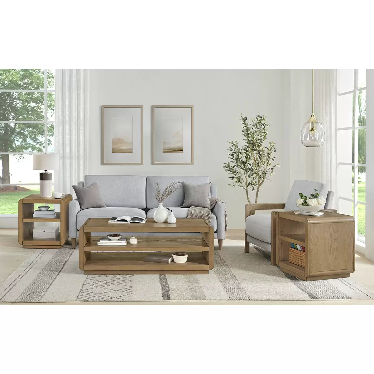 Like NEW - Costco - Foremost Coffee Table + Side Table 3-Piece Set - Retail $429