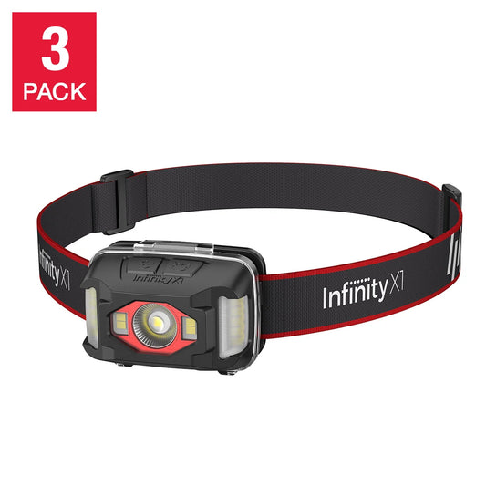 Infinity X1 700 L Dual Power LED Headlamps, 3-pack- Retail $34