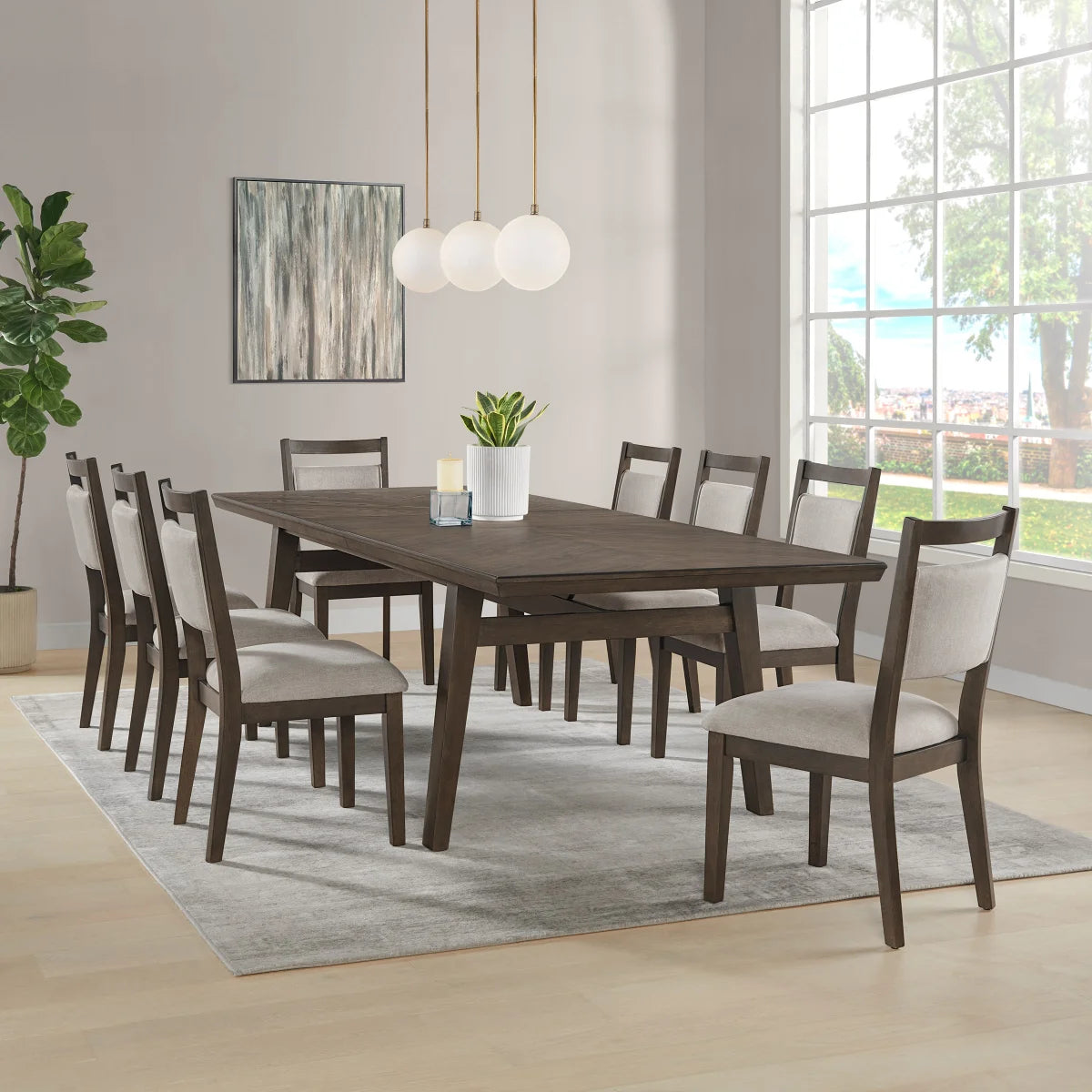 Thomasville Anacortes 9-Piece Dining Table Set - Retail $1550