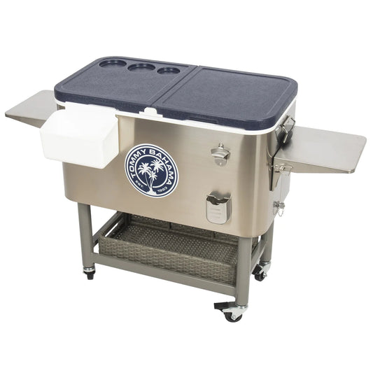 Tommy Bahama 100-quart Stainless Steel Rolling Cooler - Retail $229