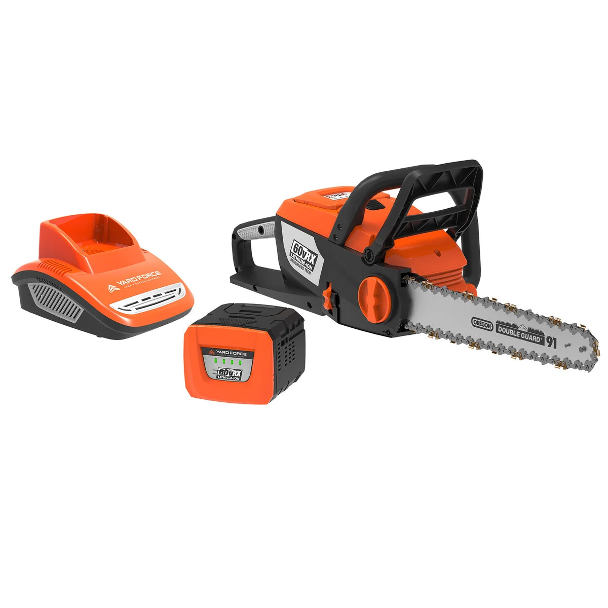 Yardforce 16 in. 60v Electric Chainsaw with 2.5Ah Battery and Fast Charger - Retail $249