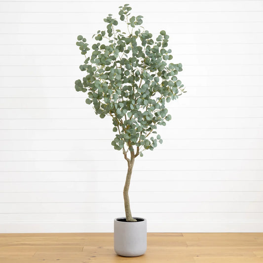 Faux 7.5ft Eucalyptus Tree - Retail $24