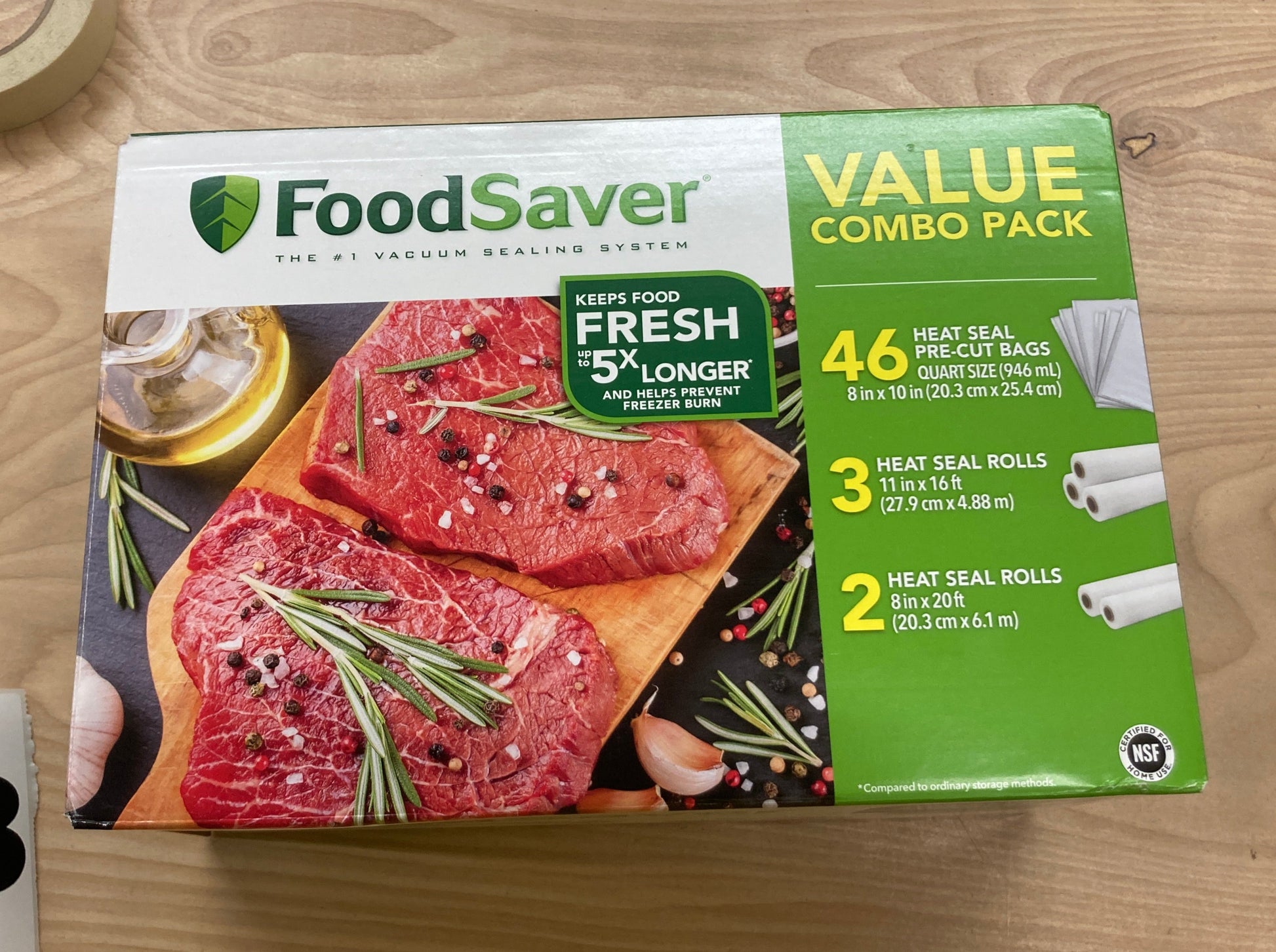 FoodSaver Vacuum Sealer Bag and Roll Combo Pack - Retail $45 Default Title