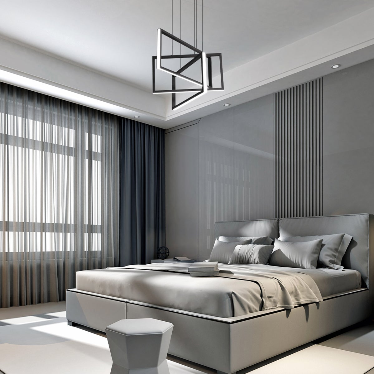 Feit 3-Rectangle Chandelier - Retail $100