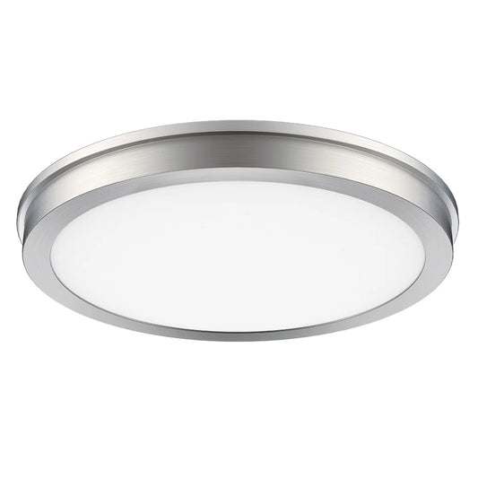 Energetic 14 inch Brushed Nickel Slim LED Flush Mount Light Fixture- Retail $27