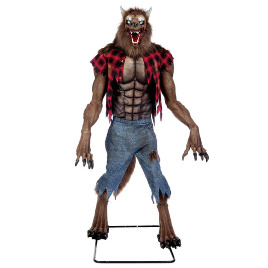 7ft Animated Werewolf with LCD Eyes - Retail $335