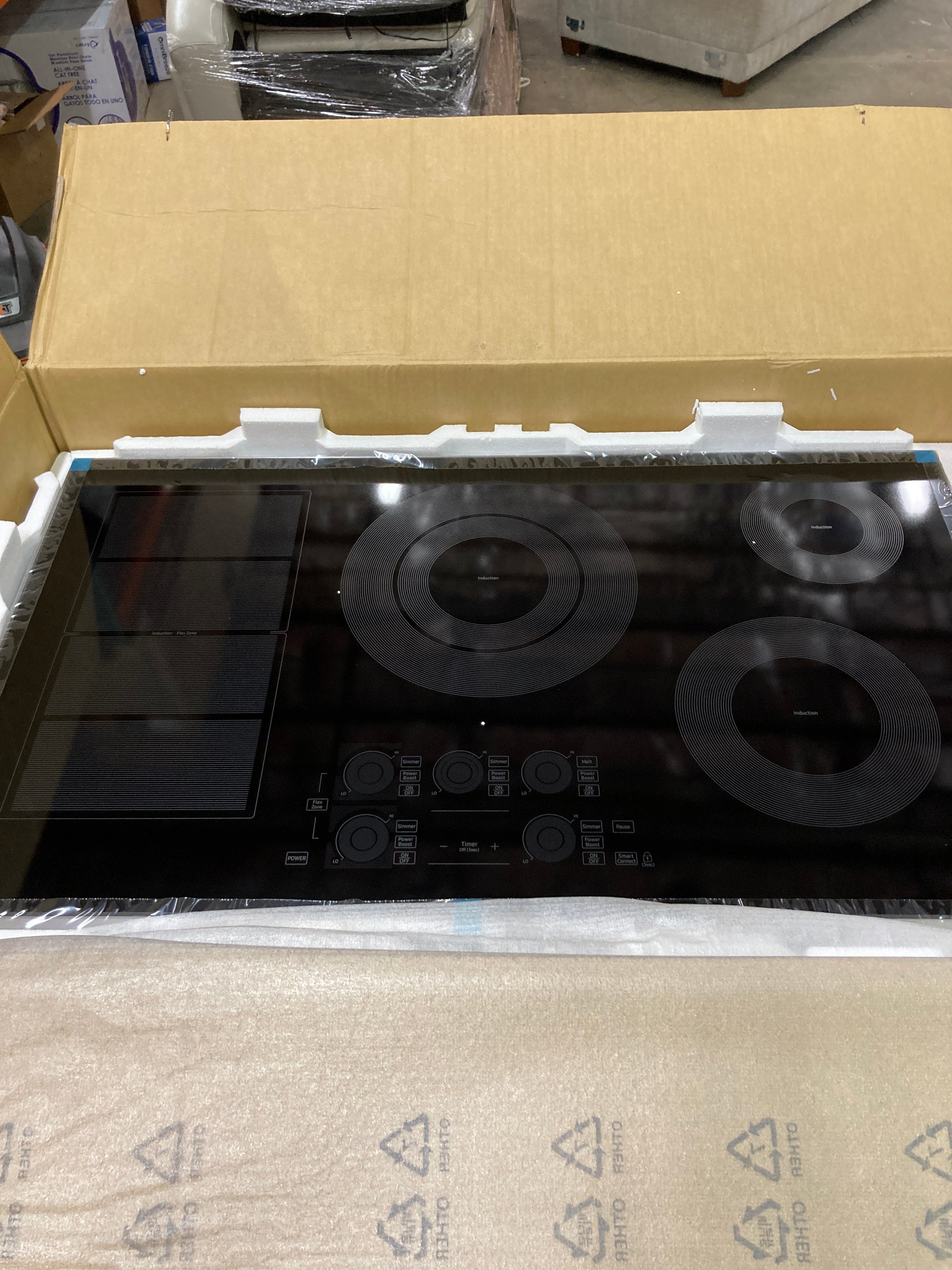 NEW - Samsung 36 in. 5-Element INDUCTION Cooktop with Wifi Connectivity Model: NZ36K7880US - Retail $2499 Default Title