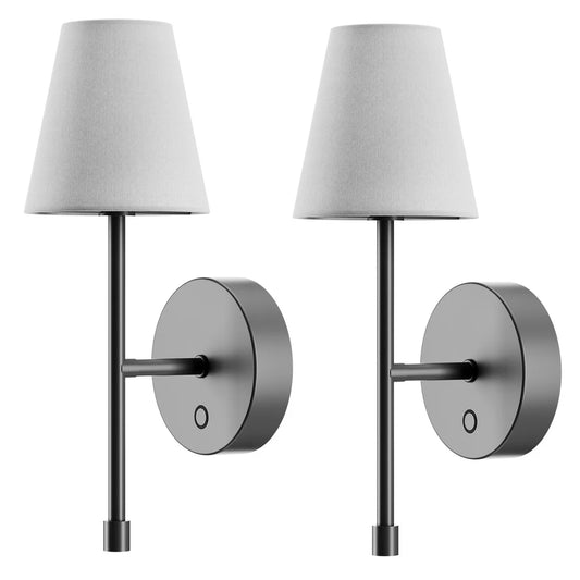 Globe Electric Wireless Rechargeable LED Integrated Wall Sconce 2-pack - Retail $39