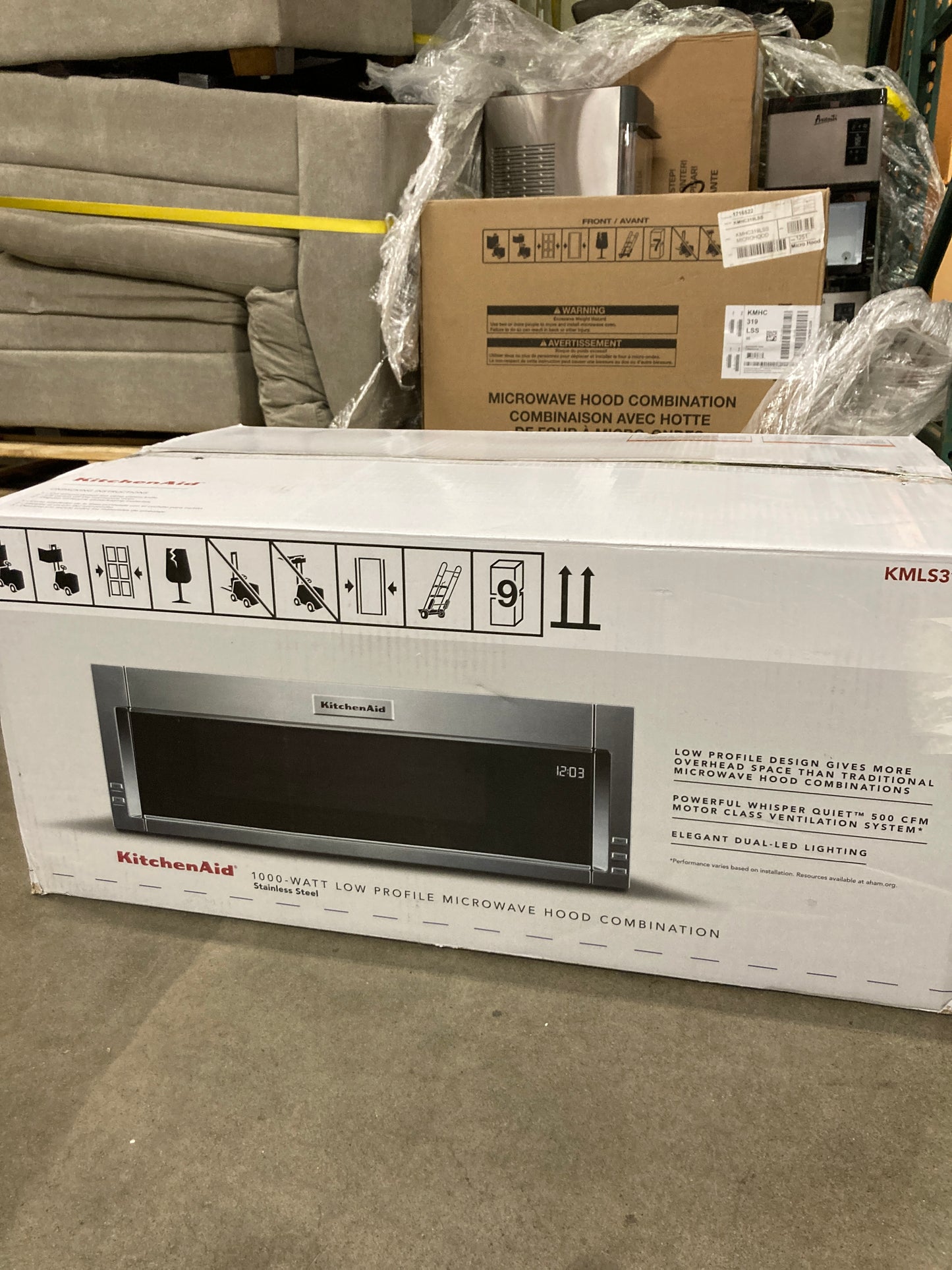 KitchenAid 1.1 cu. ft. Low Profile Over-The-Range Microwave Hood Combination with Whisper Quiet Ventilation System - Retail $699 Default Title