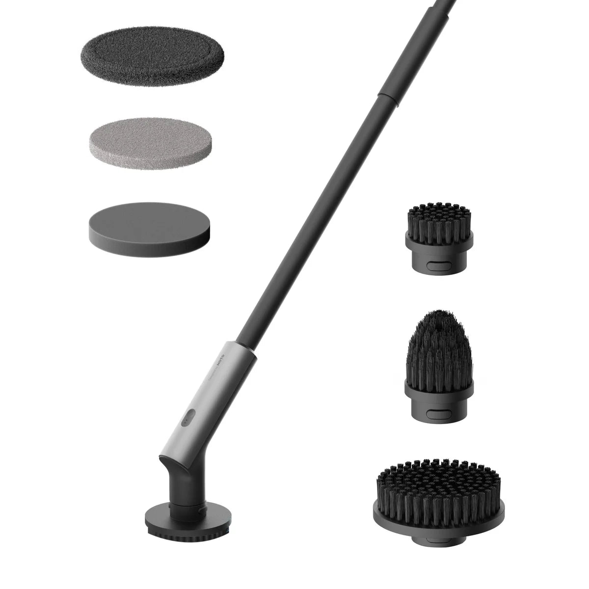 HOTO Cordless Spin Scrubber: 2.5 N·M torque, six brush heads, IPX7 rated - Retail $50