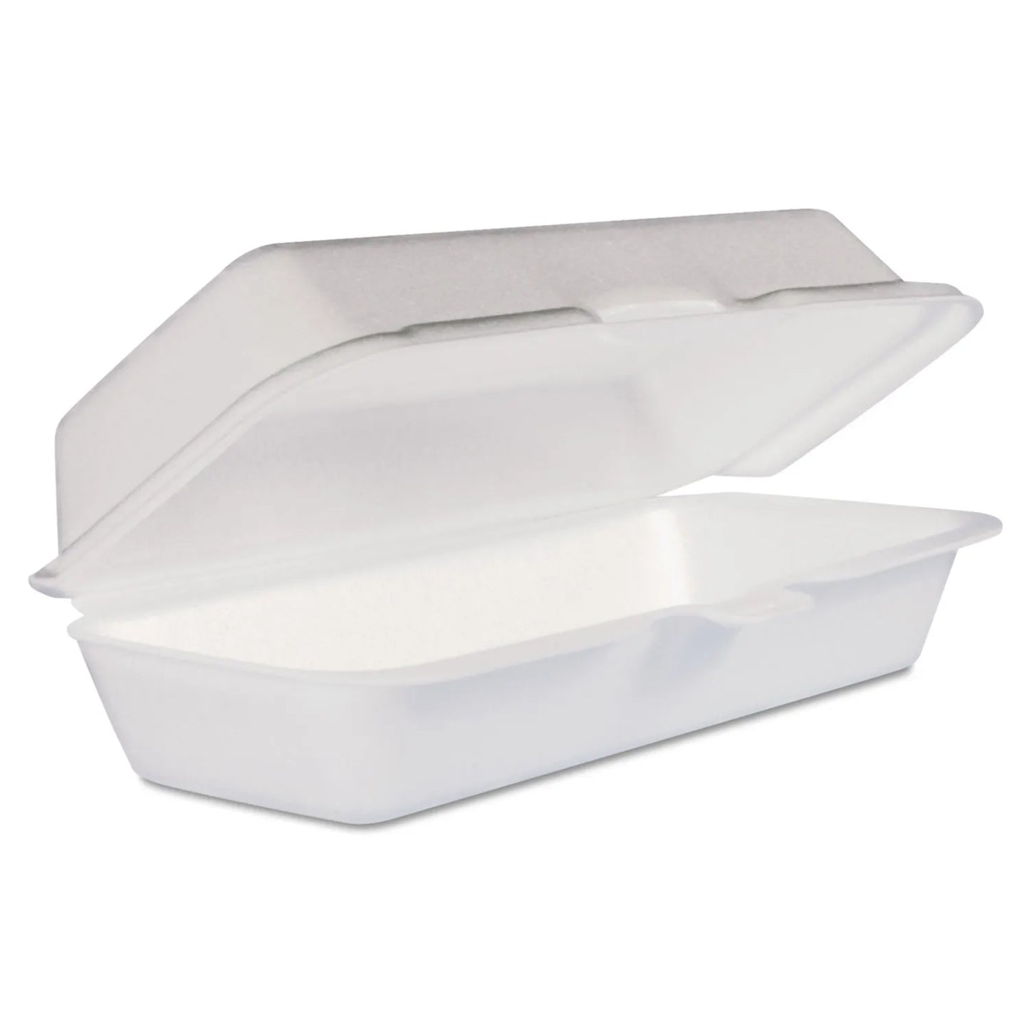 NEW - 1000 ct - Foam Hinged Lid Container, Hot Dog Container, 3.8 x 7.1 x 2.3 - Retail $210