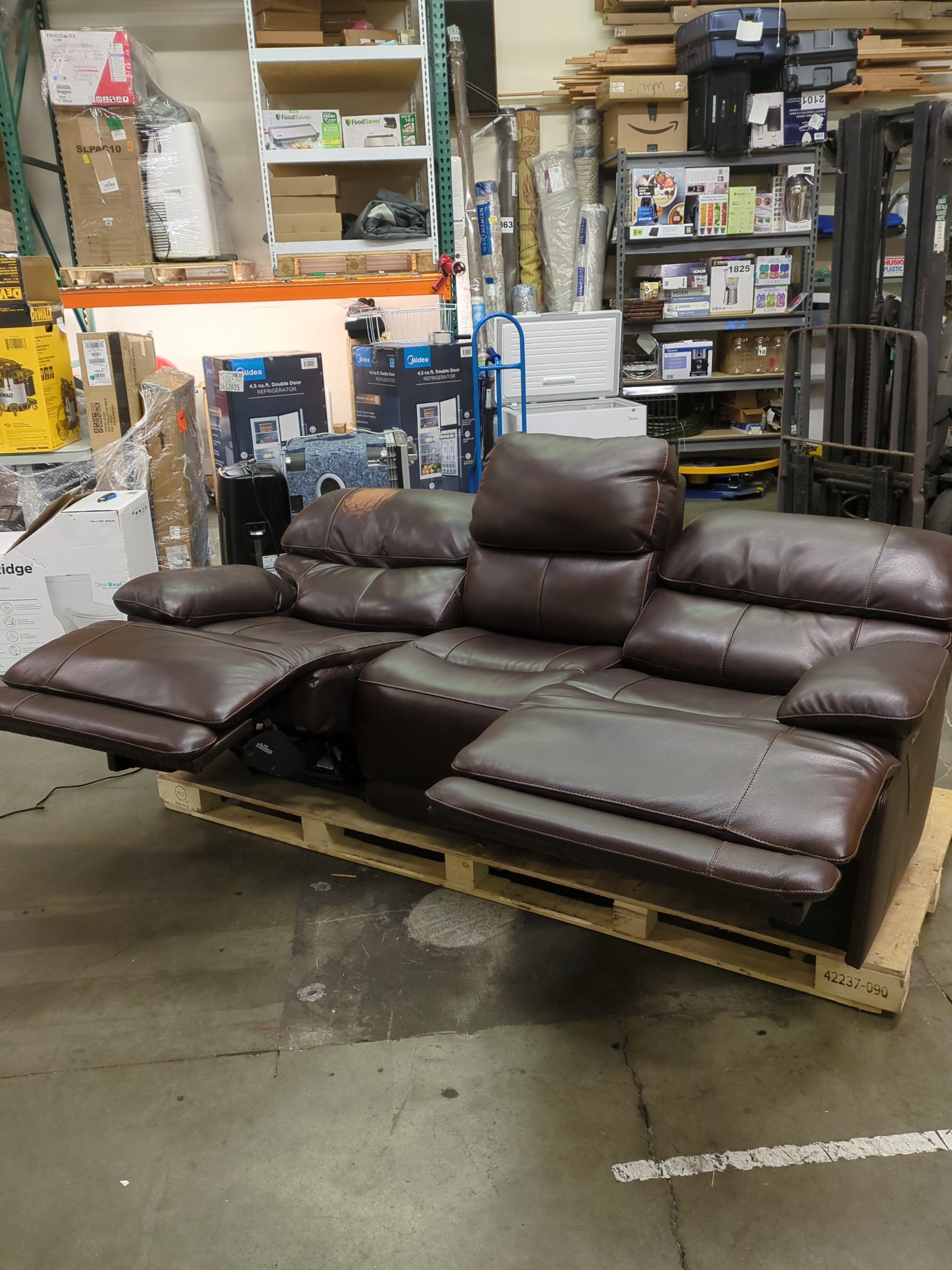 Costco - Aleena Leather Power Reclining Sofa with Power Headrest - Retail $999 Default Title
