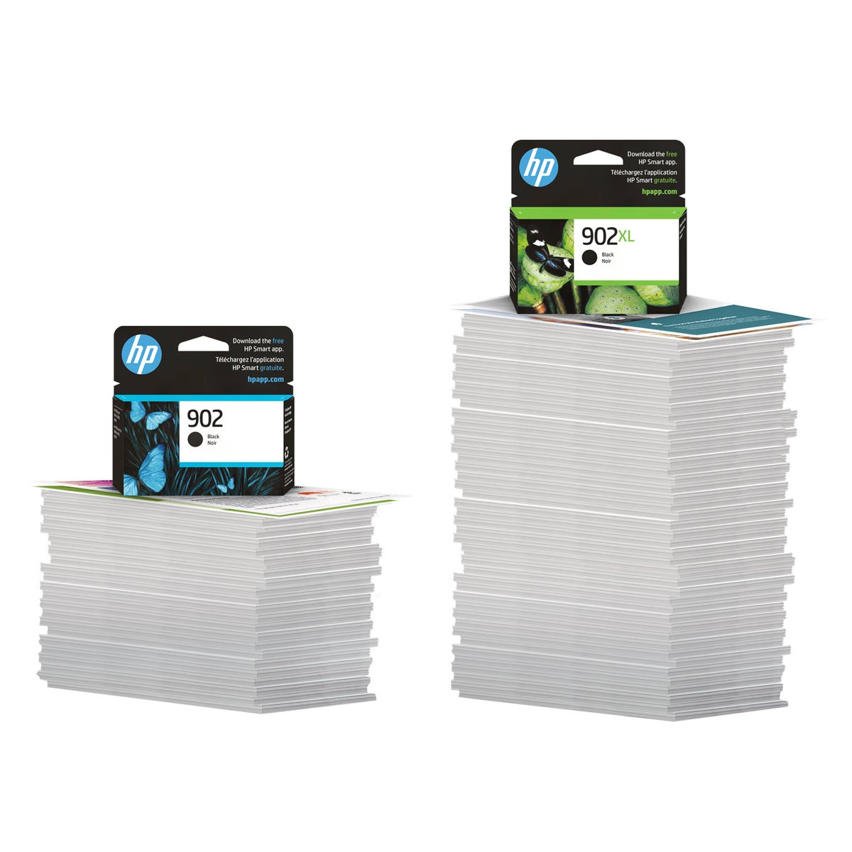 HP 902XL High Yield Ink Cartridge, Black, 2-Count