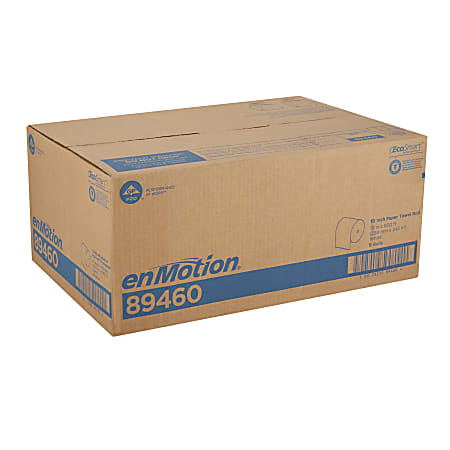 enMotion®10" Paper Towel Rolls, 1-Ply, 10" x 800', White, 800 ft per Roll, 6 Rolls per Case